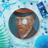 Monocle Van Gogh in Top Hat 9" Papier Borden Papieren Bordje (Feest)