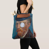 Monocle van Gogh in Top Hat Canvas tas (Dichtbij)