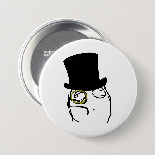 Monocled Sir Ronde Button 7,6 Cm (Voorkant /achterkant)