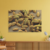 Monocot pollen van een Iris Canvas Afdruk (Insitu (Woonkamer))