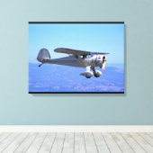 Monocoupe, 90A, 1937_Klassieke luchtvaart Canvas Afdruk (Insitu (Houten vloer))