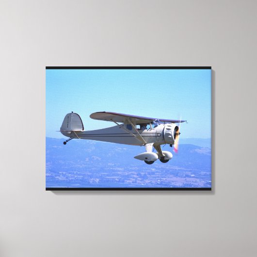 Monocoupe, 90A, 1937_Klassieke luchtvaart Canvas Afdruk (Voorkant)