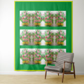 Monocromatisch flat-pack boeket wandkleed (In situ)