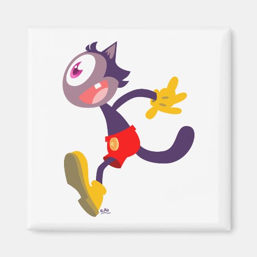 Monoculaire cartoon magnet (Voorkant)
