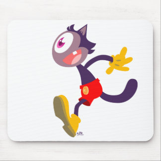Monoculaire kat cartoon mousepad muismat