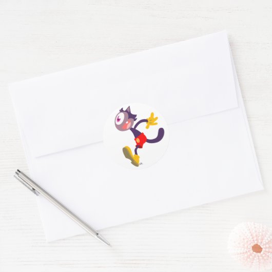 Monoculaire kat cartoon sticker (Envelop)