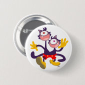 Monoculaire katten in Tandem Walk-knoopbadge Ronde Button 5,7 Cm (Voorkant /achterkant)
