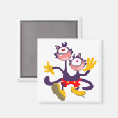 Monoculaire katten in Tandem Walk magnet (Voorkant / Achterkant)