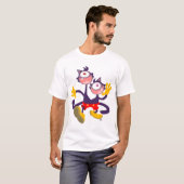 Monoculaire katten in Tandem Walk T-shirt (Voorkant volledig)