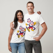 Monoculaire katten in Tandem Walk T-shirt (Unisex)