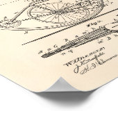 Monocycle 1894 Patent Art Old Peper Poster (Hoek)