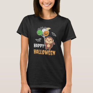 Monoensjablonen voor kinderen die apen kotteren t-shirt