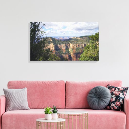 Monoesseizoen aan de noordrand van de Grand Canyon Canvas Afdruk (Insitu (Woonkamer))