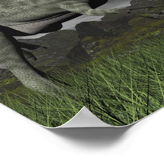 Monofosaurusroaring - 3D rendering Poster (Hoek)