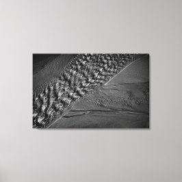 Monofoto van waterrimpels canvas afdruk