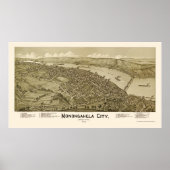 Monogahela City, PA Panoramic Map - 1902 Poster (Voorkant)