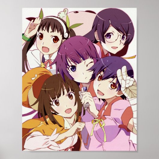 Monogatari reeks - groep poster (Voorkant)