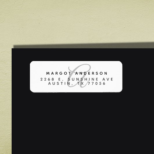 Monogoram Chic | Stijlvol script | Retouradres Etiket