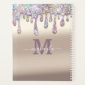 Monografie Glitter Drips Folie Aangepast Planner (Achterkant)