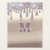 Monografie Glitter Drips Folie Aangepast Planner (Voorkant)