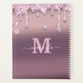 Monografie Glitter Drips Folie Aangepast Planner (Achterkant)