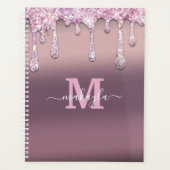 Monografie Glitter Drips Folie Aangepast Planner (Voorkant)