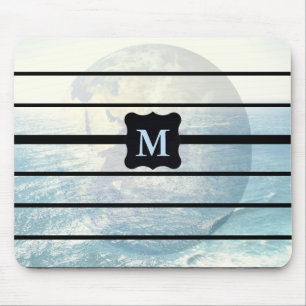 Monografisch ontwerp voor de Aarde oceaan Muismat