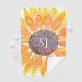 monografische bloem golfhanddoek (Insitu)