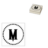 Monografische letter, Stippen designring Rubberstempel (Gestempeld)