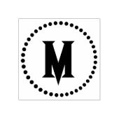 Monografische letter, Stippen designring Rubberstempel (Afrduk)