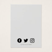 Monografische sociale media oorbel display kaart (Achterkant)