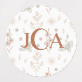 Monografische Wildflower Adhesive Labels (Design 1)