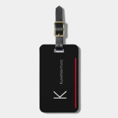 Monogram Κ Bagagelabel Naam Adres Telefoon (Voorkant verticaal)