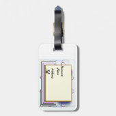 Monogram Κ Bagagelabel Naam Adres Telefoon (Achterkant verticaal)