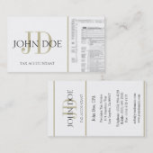 Monogram 1040 White/Tan van belastingplichtige Visitekaartje (Voorkant / Achterkant)