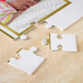 Monogram 10 Foto Collage Gold Laurel Royal Crown Legpuzzel (Zijkant)