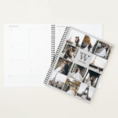 Monogram 11 Square Foto Modern Gray Planner (Display)