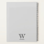 Monogram 11 Square Foto Modern Gray Planner (Achterkant)