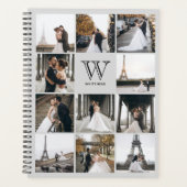 Monogram 11 Square Foto Modern Gray Planner (Voorkant)
