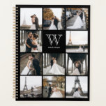 Monogram 11 Square Photo Modern Planner<br><div class="desc">Deze moderne monogrammed planner kenmerkt 11 foto's een vlek voor een naam.</div>