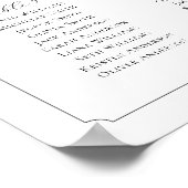 Monogram 12 Tafels Vind je plaats Zitplaatsindelin Poster (Hoek)