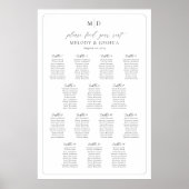 Monogram 14 tafels Vind uw zitplaatskaart Poster (Voorkant)