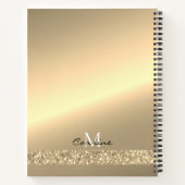 Monogram 14K Antiqu Gold Dripping Glitter Metallic Notitieboek (Achterkant)