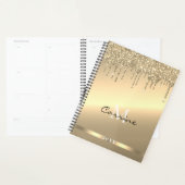 Monogram 14k Goud Dripping Glitter Metallic Dageli Planner (Display)
