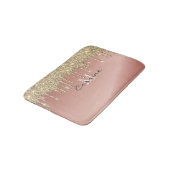 Monogram 14K Metallic + Roos Gold Glitter Dripping Badmat (Gekanteld)