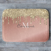 Monogram 14K Metallic + Roos Gold Glitter Dripping Badmat