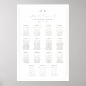 Monogram 15 tafels Vind uw zitplaatskaart Poster (Voorkant)