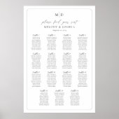 Monogram 15 Tafels Zitplaats Bord Poster (Voorkant)