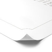 Monogram 15 Tafels Zitplaats Bord Poster (Hoek)