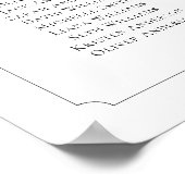 Monogram 16 Tafels Vind je plaats Zitplaatsindelin Poster (Hoek)